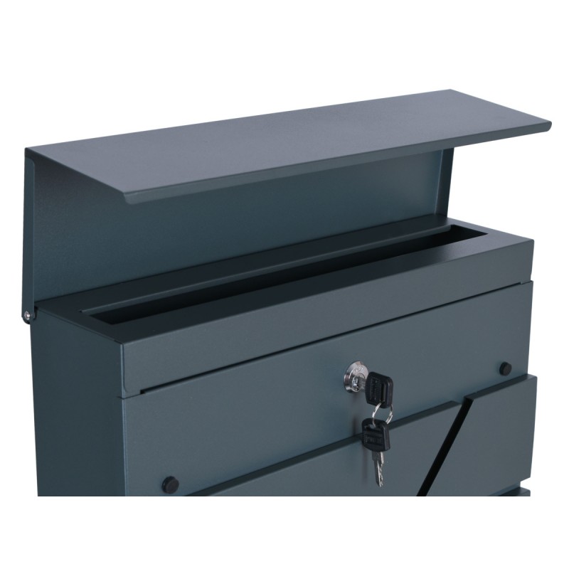 Pašto dėžutė TOVE, antracito arba juoda spalva, 37x37x11 cm