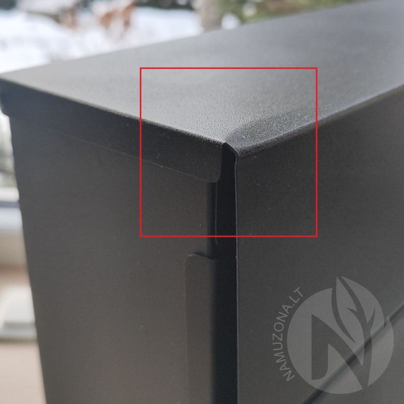 Pašto dėžutė TOVE, juoda spalva, 37x37x11 cm (SU NEDIDELIU DEFEKTU)