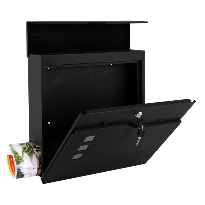 Pašto dėžutė, antracito arba juoda spalva, 37x37x11 cm, SN3678