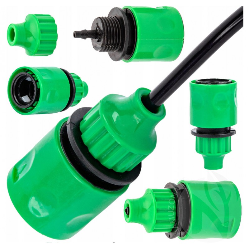 Connector for quick connection watering systems, 4/7mm hose