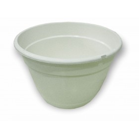 Plastic hanging pot without hook, 23cm, white