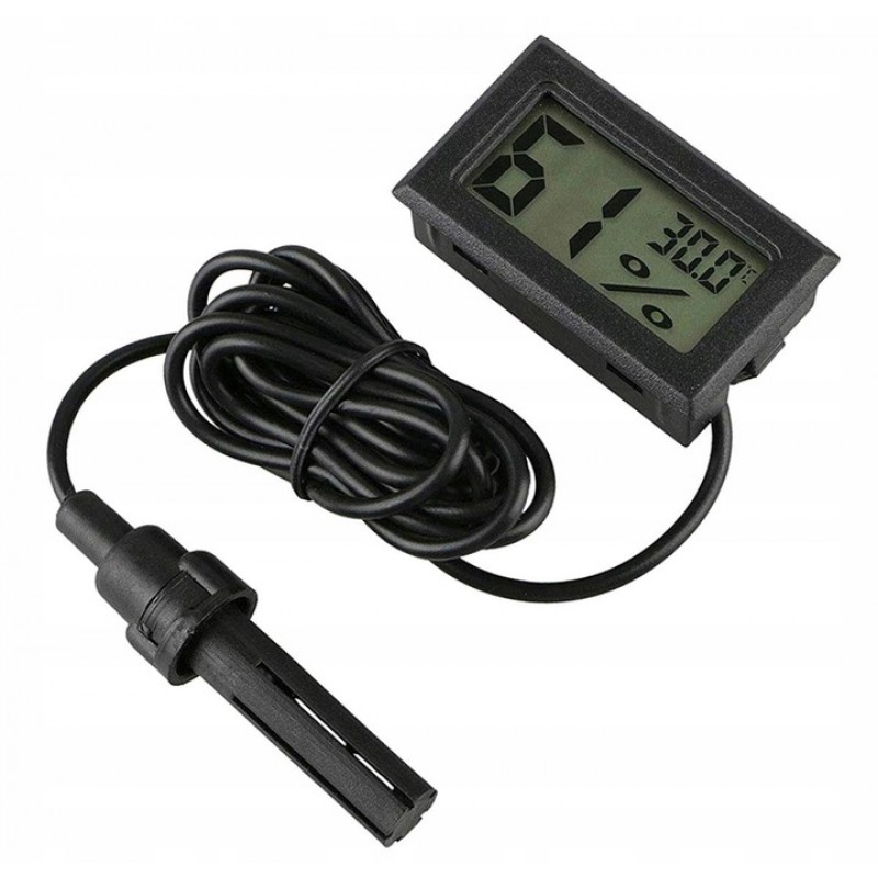 Thermometer hydrometer, -50-+70C, LCD screen, with probe
