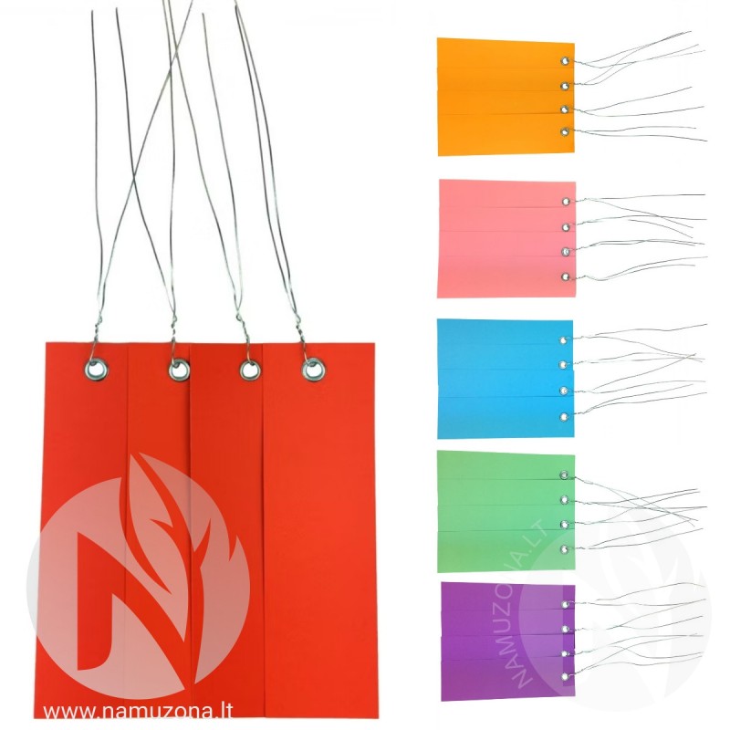 Label markers, hanging with wire, 100x30 mm, various colors and quantities