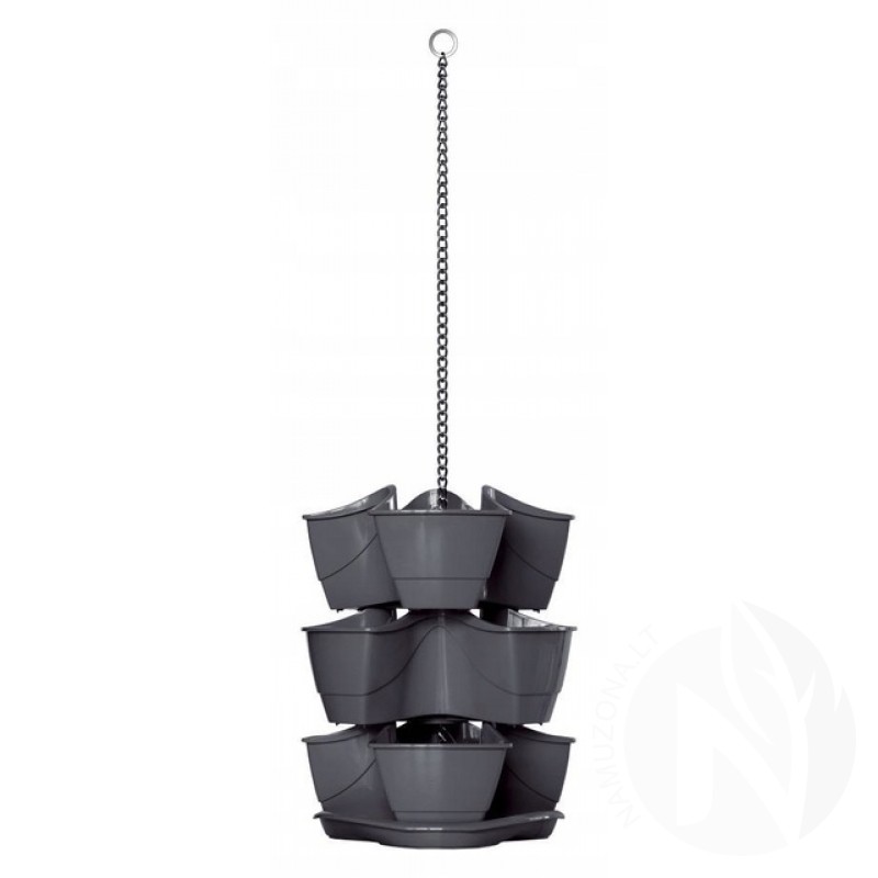 Coubi Herbal spice pot, triple, hanging, graphite