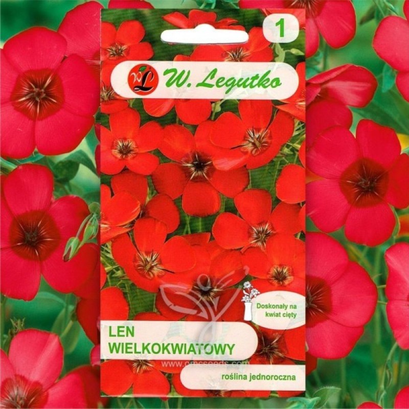 Scarlet Flax (Linum Grandiflorum Rubrum) 150 seeds (#2175)